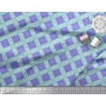 thumbnail image 2 of Soimoi Silk Fabric Diagonal Check Print Sewing Fabric Yard 42 Inch Wide, 2 of 3