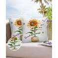 thumbnail image 6 of Outdoor Throw Pillow Cover Farm Watercolor Sunflowers in Vase Waterproof Cushion Covers 2 Pack You Are My Sunshine Pillow Cases Home Decoration for Patio Garden Couch Sofa, 6 of 6