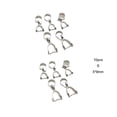 thumbnail image 3 of Langgg 10PCS Pinch Clasp Sturdy Lightweight Easy Matching Pendant Connector Elegant Small Bail Connector Earrings Rings 5*9mm, 3 of 7