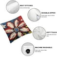 thumbnail image 6 of Acheng Colorlife Let Freedom Ring Stars Fireworks Red White Flower Throw Pillow Covers,4th of July Patriotic Independence Memorial Day USA Flag Cushion Case for Sofa Couch Set of 2 18x18in, 6 of 7