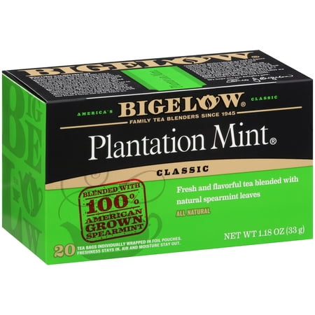 (3 Boxes) Bigelow Plantation Mint Classic Tea Bags - 20 CT20.0 (Best Mint Tea Bags)