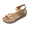 thumbnail image 3 of Mostsola Womens Sandals Adjustable Open Toe Platform Wedges Breathable Orthopedic Walking Sandals, 3 of 6