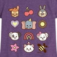 thumbnail image 3 of Disney Classics - Character Group With Icons - Toddler & Youth Girls Short Sleeve Graphic T-Shirt, 3 of 5