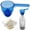 Blue, variant on 1 Pack Multipurpose Measuring Spoon Funnel, 2-in-1 Scoop with Scale for Powders and Liquids, Durable ABS Plastic Tool for Kitchen, Laundry, Coffee and Protein, 12x6 cm (Red)