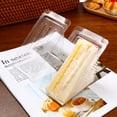 thumbnail image 2 of Miangastore 50pcs Sandwich Packing Boxes Plastic Sandwich Case Sandwich Triangle Boxes, 2 of 8