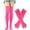 Hot Pink-Style 1, variant on Srogem Womens Girls Striped Thigh High Socks Over Knee High Socks Leg Arm Warmer Fingerless Gloves Set Tube Costume