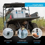 Lifetime 55qt Bear-Resistant Camping Cooler, Premium High Performance, Ice Retention, Hard Cooler, 60 Can Capacity, Light Gray