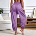 thumbnail image 5 of Womens Loose Harem Pants Joggers High Waist Yoga Sweatpants with Pockets Comfy Casual Pants for Workout Beach Purple S(S), 5 of 8
