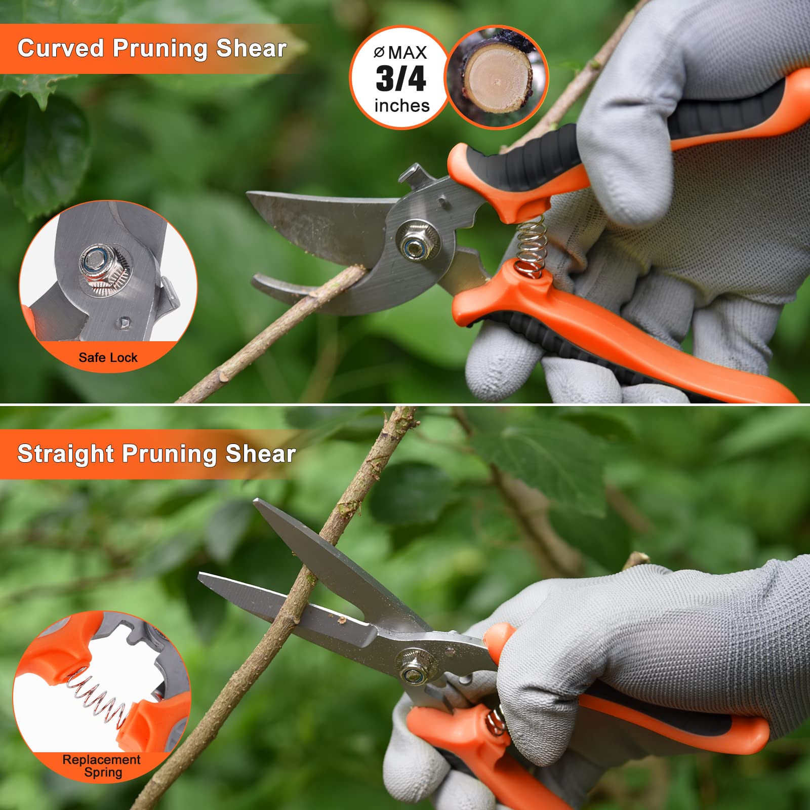 10 Piece Stainless Steel Garden Tools Set Heavy Duty Gardening Kit with Gloves Durable Bag for Planting Pruning Outdoor Yard Work Gift