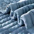 thumbnail image 3 of KASENTEX Quilt Mini Set-Stone Washed-Super Soft Bedspread-Light Weight-White Down Alternative Microfiber Fill-Machine Washable-Solid Colors, Full/Queen + 2 Shams, Blue, 3 of 5