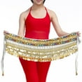 thumbnail image 5 of OSFVNOXV Mini Skirts for Petite Women Belly Dance Hip Scarf Belt Profession Velvet Performance Skirt Hip Wrap, 5 of 5