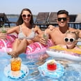 thumbnail image 3 of 10 Pcs Porte-Boisson Gonflable Flottant avec Pompe pour Fête à la Piscine, 3 of 9
