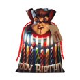 thumbnail image 1 of Yiaed Chucky Print Christmas Small Burlap Bags with Drawstring, Burlap Gift Bags Christmas Linen Treat Sacks Gift Wrapping Bags Xmas Holiday Party-Small, 1 of 7