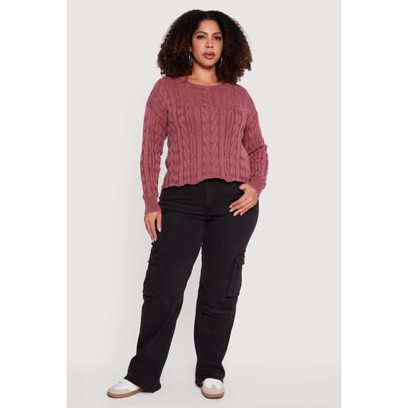 Women's Plus Size VIP Solid Straight Leg Utility Jeans