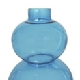 thumbnail image 5 of DecMode 14", 11"H Bubble Blue Glass Vase with Various Sizes, Set of 2, 5 of 12