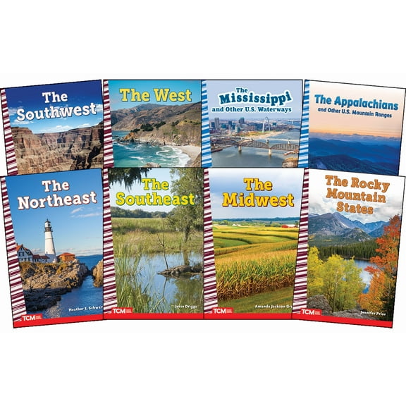 Explore The United States' Regions From the Appalachians to the Rockies: Social Studies Readers 8-Book Set