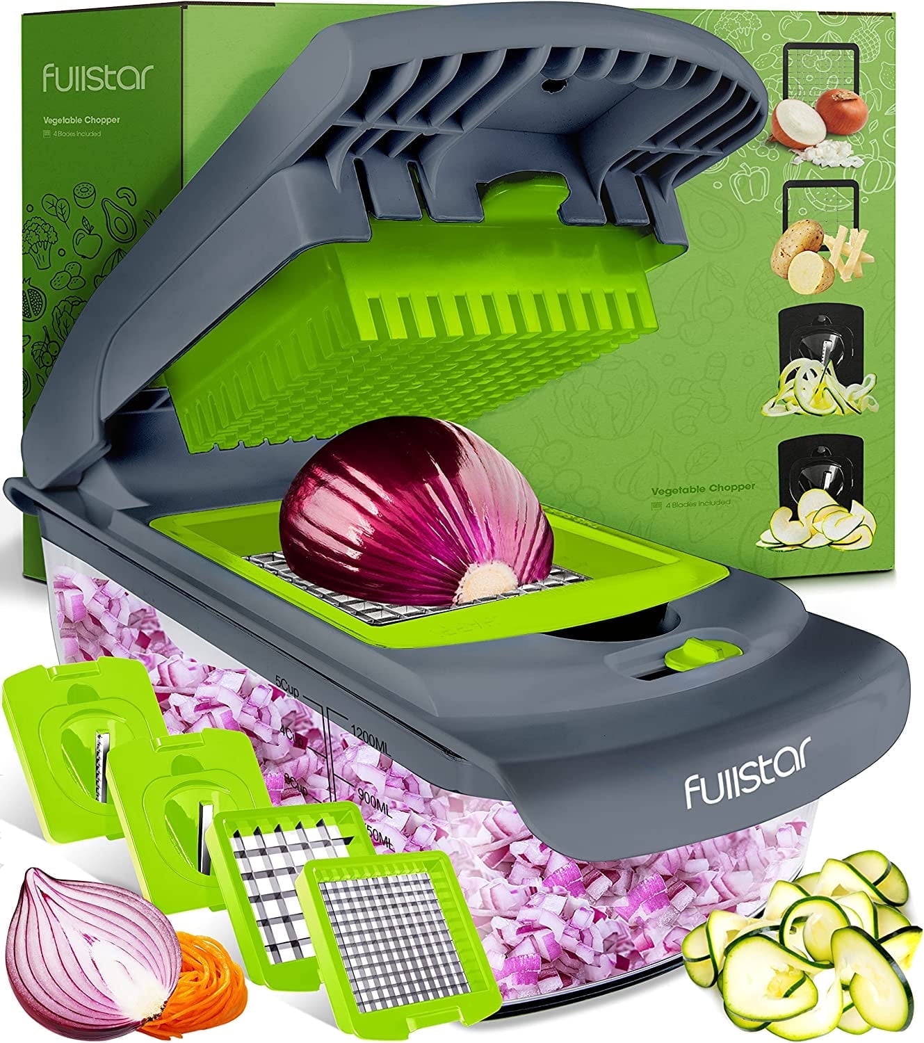 Fullstar 4-Blade Vegetable Chopper with Container photo 1