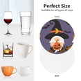 thumbnail image 6 of Honeii Halloween Gnomes Print Leather Coaster Set of 4, Ideal for Safeguarding Your Furniture from Drinks Spills and Effortless Cleanup-Round Shape, 6 of 6