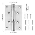 thumbnail image 3 of Self Closing Door Hinge Automatic Stainless Steel Heavy Duty Spring Gate 2 Count, 3 of 6