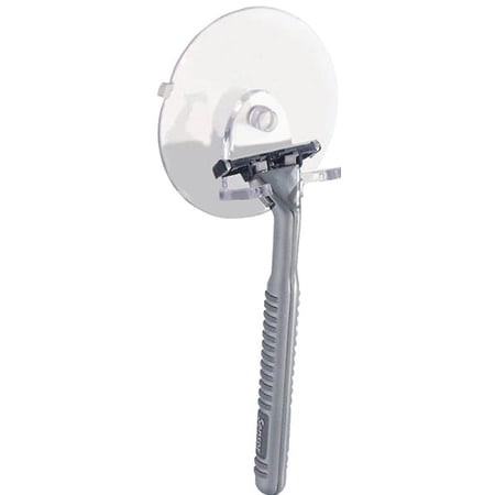 InterDesign 28400 Razor Holder, Plastic, Clear, Suction