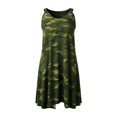 thumbnail image 5 of NinXxx Women‘s Square Neck Sleeveless Camo Dress Loose Casual Tunic Sundress Multicolour S, 5 of 5