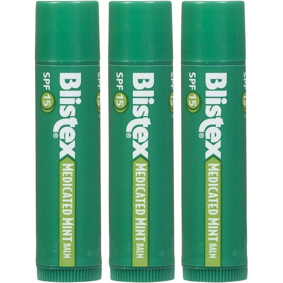 Blistex Medicated Mint Lip Balm, 3 pack