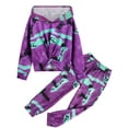 thumbnail image 4 of Arshiner Girl Pullover Set Sweatsuit Long Sleeve Tie Dye Twist Front Top Winter Fall Tracksuit Sweatpants Casual Size 10-12, 4 of 7