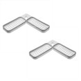 thumbnail image 1 of Oleegame 2PC Spoon And Lid Rest Hand-washing Sink Dual-purpose Shelf Corner Foldable Wall-mounted Storage Rack Gray, 1 of 4
