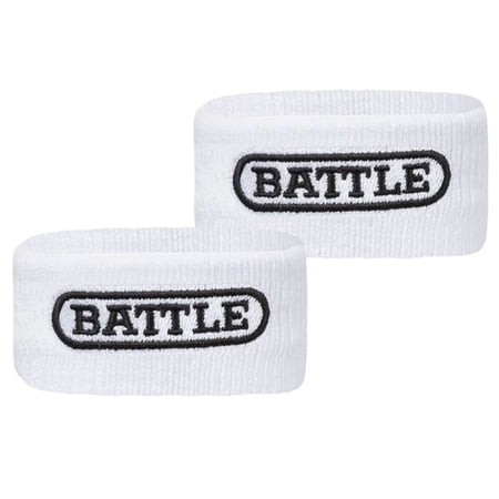 Battle Sports Flexible Thick Soccer Arm Bands, White and Black