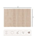 thumbnail image 6 of · REDEARTH · Jute Cotton Area Rug - 6'x9' Rectangular Rug, Sustainable Handwoven, Non-Shedding, Soft & Durable – Reversible, Neutral Tones for Home Décor in Living Room, Dining Room, Bedroom, 6 of 10