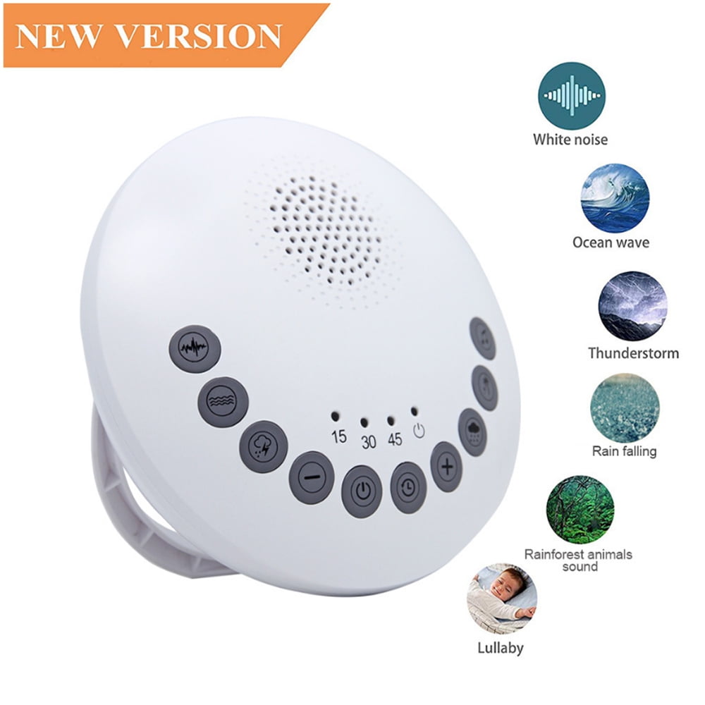 White Noise Machine for Sleeping Baby/Adults, Sound Machine Assisted Baby  Sleep Device with 6 Soft Clear Soothing Sounds Timer for Home, Nursery,  Office, and Travel 