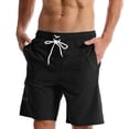 thumbnail image 3 of Thousandth Men's Casual Plus Size Comfortable Summer Drawstring Loose Elastic Waist Relaxed Pocket Breathable Athletic Shorts Gym Shorts, 3 of 9