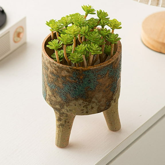 GOOHOCHY Tripod Planter Indoor Decorative Flower Pot Ceramic Planter Flower Holder