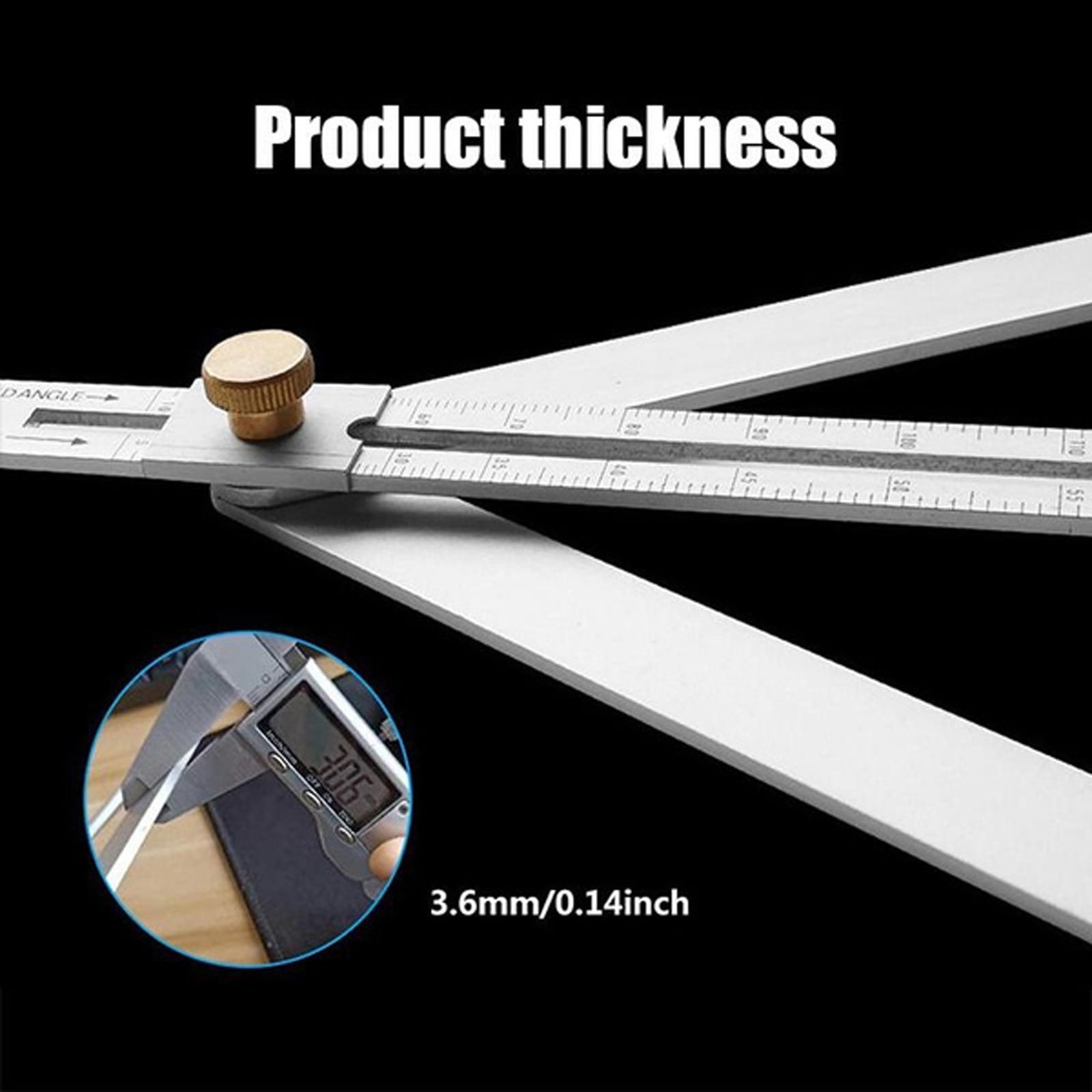 Multi-Angle Cornerer Stainless Steel Protractor Unglazed