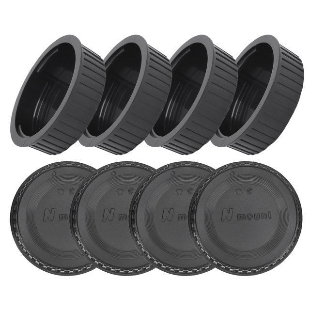 Ccdes 8Pcs Portable F Mount Objectif de Caméra Couverture Arrière pour Nikon F Mount Objectif de Caméra Noir