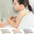 thumbnail image 1 of Funda de almohada de seda - Funda refrescante para adultos - 29x19 pulgadas - Blanco, Rosa, Gris - Satén de Poliéster, 1 of 7