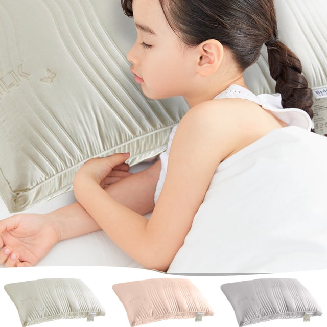 Funda de almohada de seda - Funda refrescante para adultos - 29x19 pulgadas - Blanco, Rosa, Gris - Satén de Poliéster