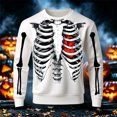 thumbnail image 2 of Afdoent Sweatshirts for Men Halloween Print Sweatshirt Fashion Long Sleeve Crewneck Pullover for Holiday Party, 2 of 4