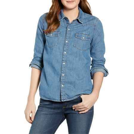 Lucky Brand | Chambray Western Shirt | Blue