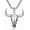 A01-Silver, variant on Bull Skull Necklace for Men 925 Sterling Silver Men's Gothic Bison Skull Pendant Necklace Western Cowboy Jewelry Punk Buffalo Skull Amulet Gift for Him