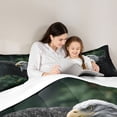 thumbnail image 6 of jejeloiu Safari Bird Eagle Twin Comforter Sets,White Black Green Bedding Set For Men Women 2pcs, 6 of 8