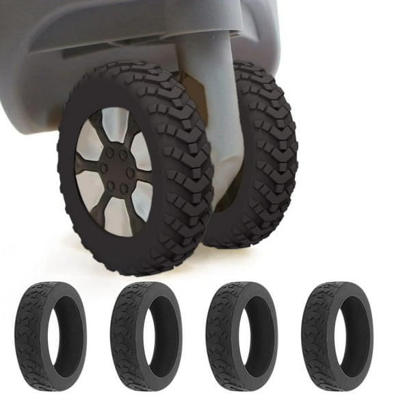 Luggage Wheel Protector Covers,Luggage Compartment Wheel Protection Cover,Shock-proof Carry on Suitcase Wheel Protector Covers,Silent Protection(Black 4pcs 2in)from ANMUYUM