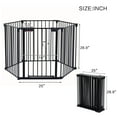thumbnail image 6 of Safety Gate, Outdoor Fence Gate With Reinforced Frame, Wall Mounted Hardware Steel 4-in-1 Metal Safety Door For Corridor, Doorway, House Stairs, 6 of 7