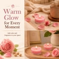 thumbnail image 5 of Giphtpoeet Tea Light Candles 50 Pack Pink Rose Scented Candles Gift Set 4 Hour, 5 of 8