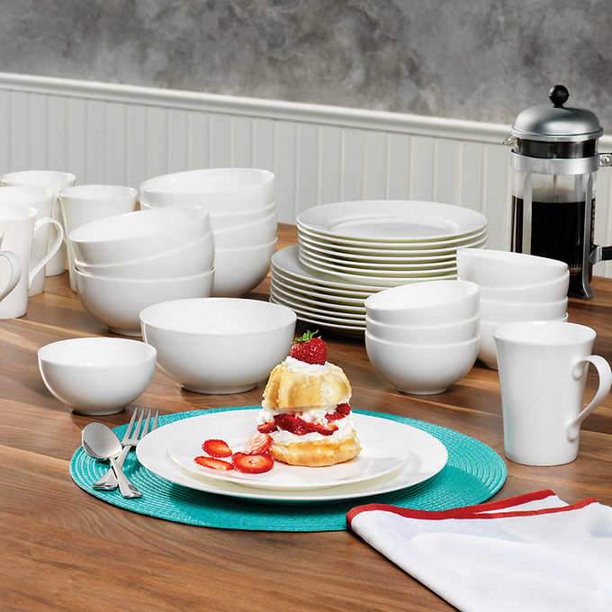 Mikasa Lausanne 40 Piece Bone China Dinnerware Set Walmart Com