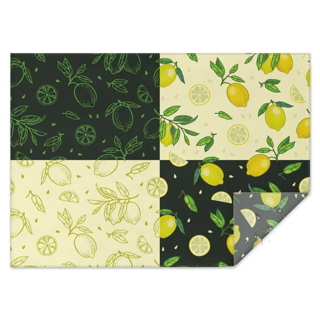 Cute Lemon Tablecloth,Oil Proof Spill Proof Polyester Table Cover for Rectangle Tables,Foldable Tableclothes Thick Tablecloths for Spring Easter Picnic Kitchen
