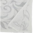 thumbnail image 3 of Fennco Styles Silver Embroidered Leaves Table Runner 16" W x 90" L - Metallic Botanical Design Table Cover for Home, Holiday Décor, Family Gatherings, Banquets, Special Events, 3 of 3