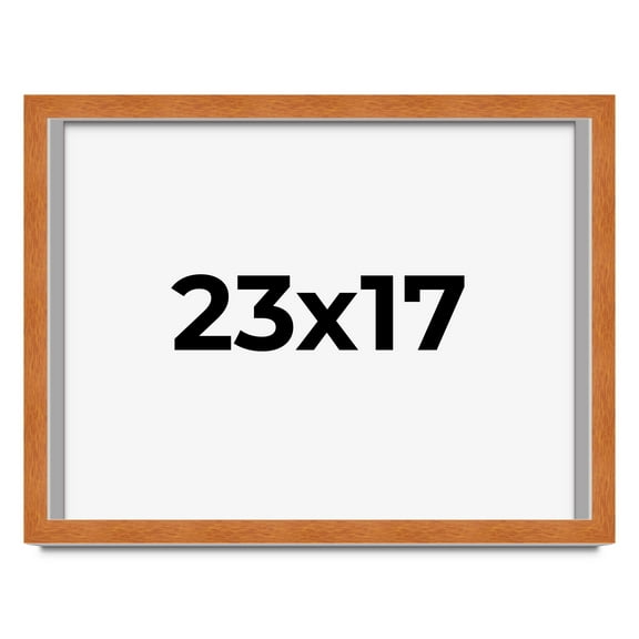 23x17 Shadow Box Frame Brown | 0.875 Inches Deep Real Wood Contemporary Shadowbox Display Frame |