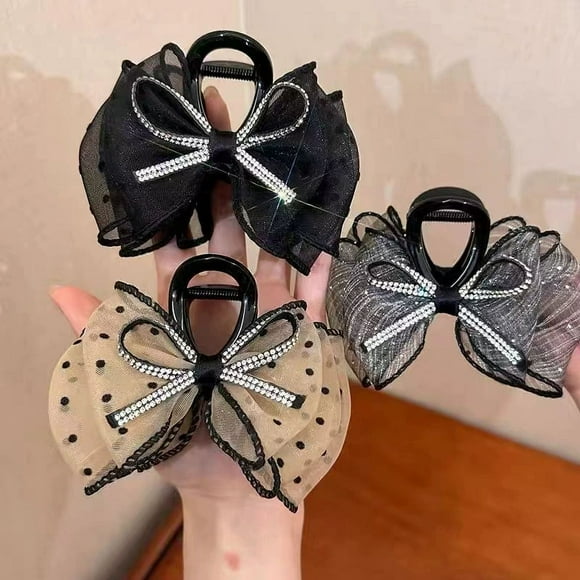 3pcs Bow Hair Clips For Women Bow Claw Clip Large Hair Claw Clips For Thick And Thin Hair Cute Bows Jaw Clip Assorted Color