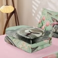 thumbnail image 5 of Homewish Pink Tulip Floral Zipper Full Size Comforter Sets with Fitted Sheet and 2 Pillowcases,Cute Kawaii Bunny Easter Rabbit Zipper Bedding Set For Kids,Reversible,4-Piece, 5 of 7